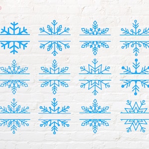 Floco de neve Split svg, png, dxf, eps, pdf