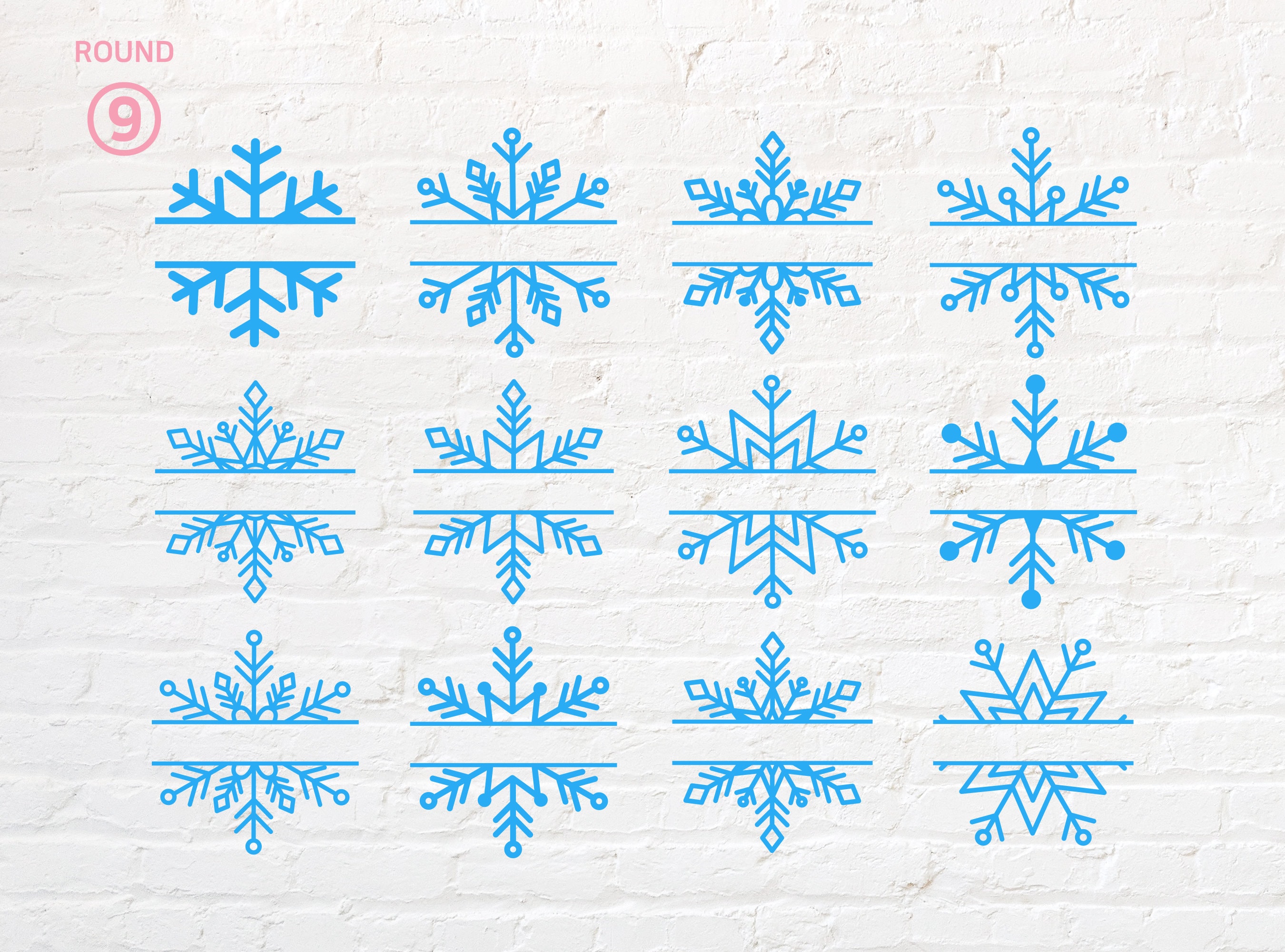 Snowflake Split Svg Png Dxf Eps Pdf Etsy