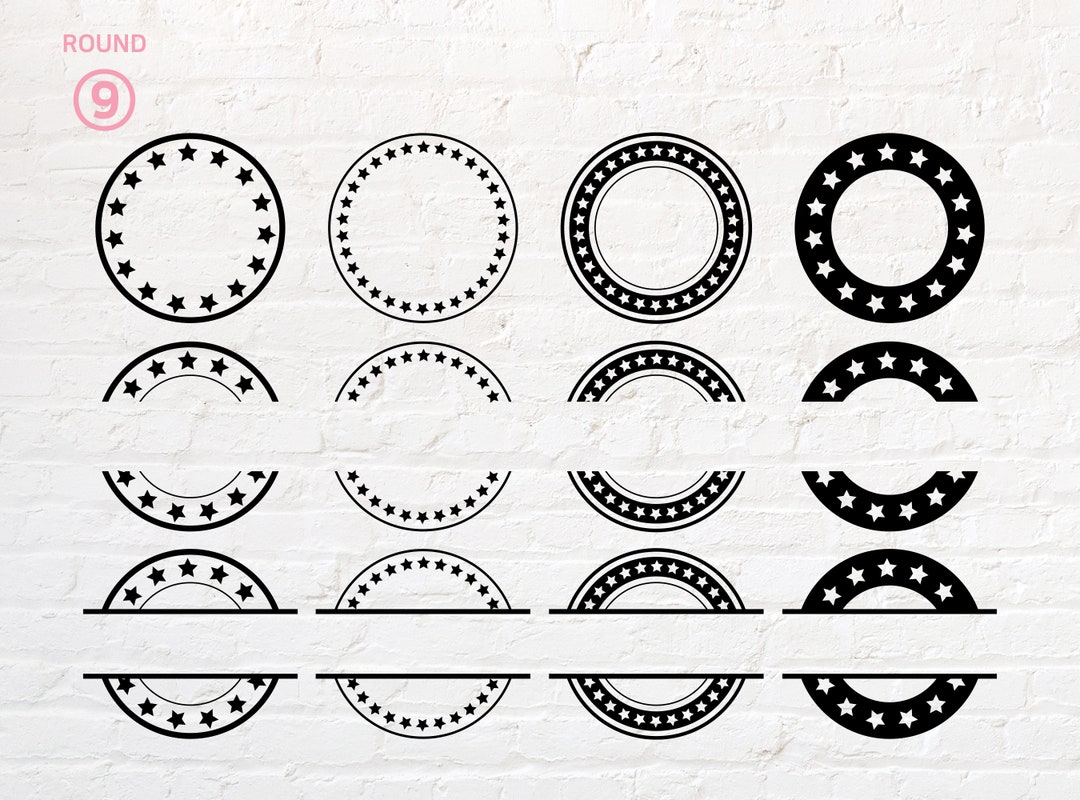 Star Circle Svg, Png, Dxf, Eps, Pdf Etsy