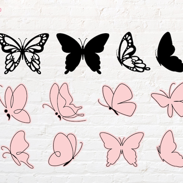 Butterfly Outline svg, png, dxf, eps, pdf