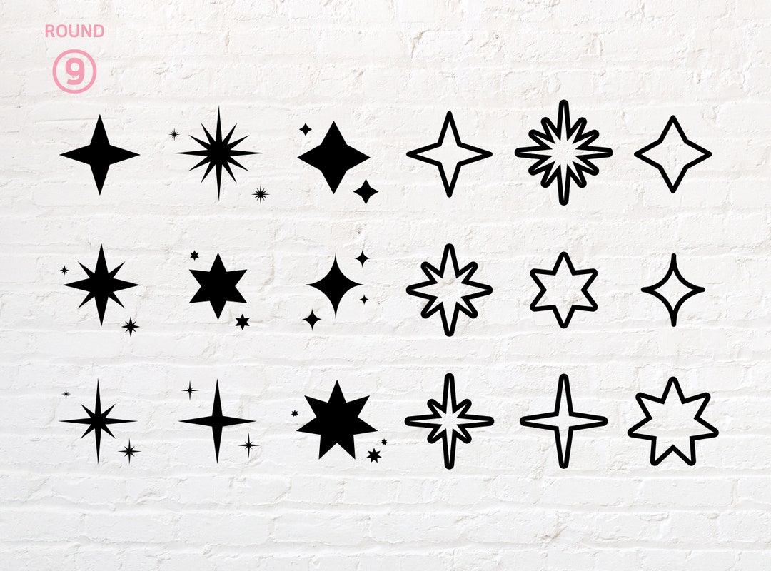 Simple Sparky Shape Sparkle Svg, Sparkle Shapes Svg, Png, Dxf, Eps, Pdf - Etsy