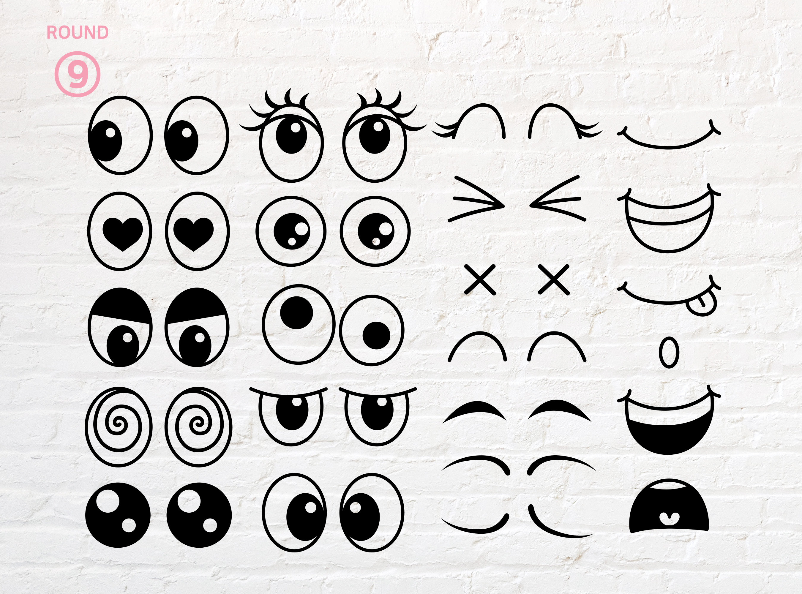 30mm X 20mm Plastic Oval Safety Eyes 1 Pair Puppet Eyes Plastic Eyes Oval  Comic Eyes Fun Eyes Black and White Eyes 