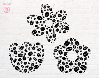Flower Coffee Bean svg, png, dxf, eps, pdf