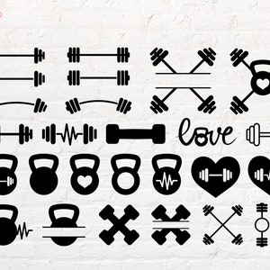 Gym svg, Barbell svg, png, dxf, eps, pdf