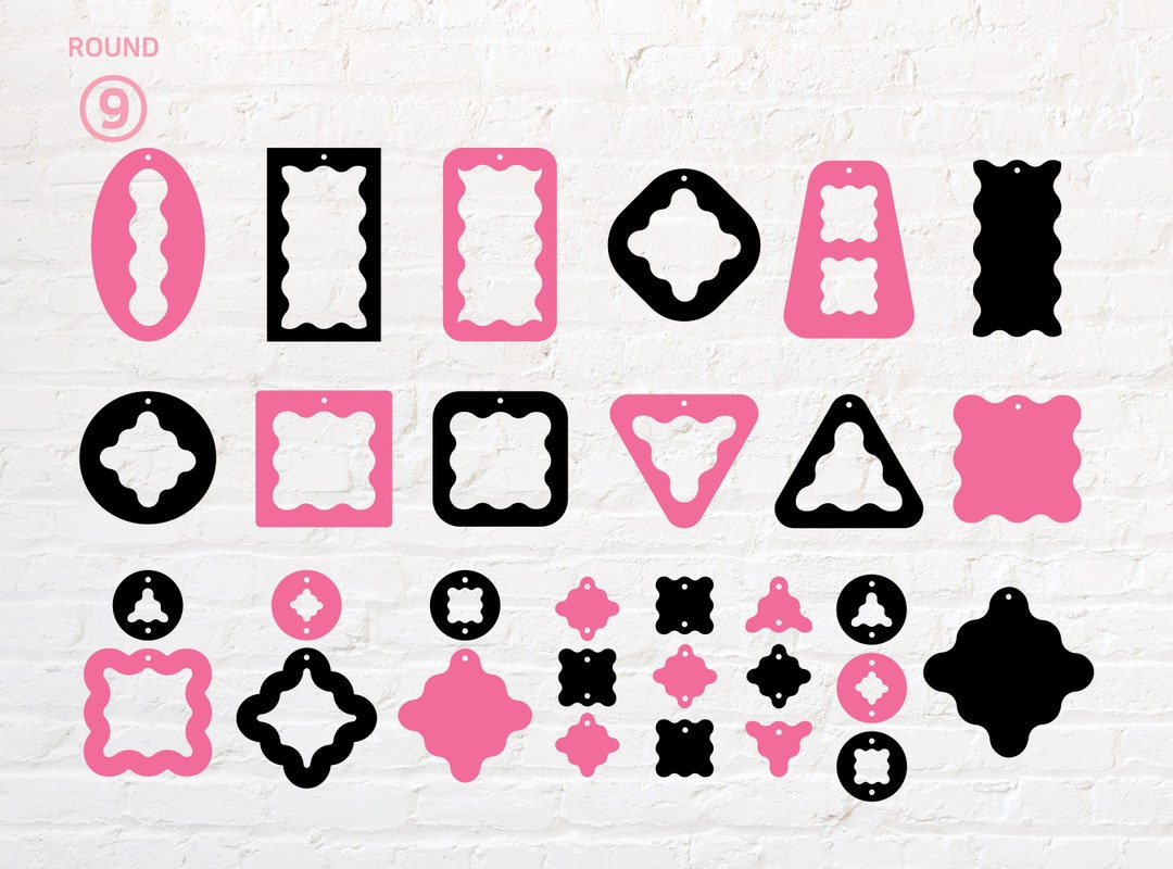 Earring Vector Sheapes Earring Shape Svg, Png, Dxf, Eps, Pdf - Etsy