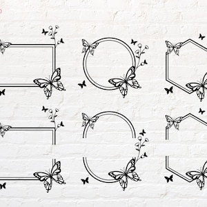 Quadro de borboleta svg, png, dxf, eps, pdf