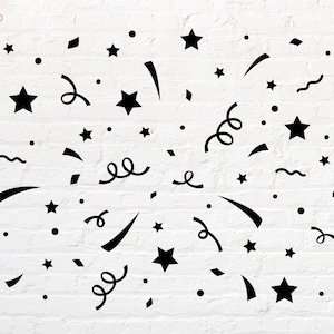 Confettis svg, png, dxf, eps, pdf