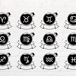 dierenriem svg, dierenriem monogram svg, png, dxf, eps, pdf
