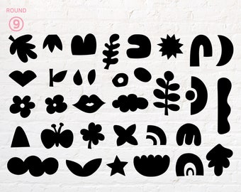 Formas abstratas svg, png, dxf, eps, pdf