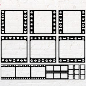 Hund Fotorahmen svg, Hundefilm svg, png, dxf, eps, pdf