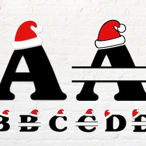 Weihnachten Alphabet svg, Weihnachtsalphabet Split svg. png, dxf, eps, pdf