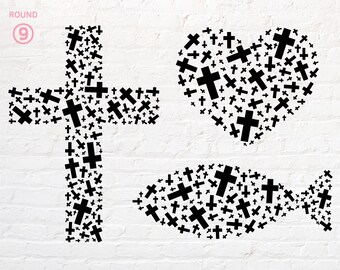 christian, cross heart svg, christian decor,  png, dxf, eps, pdf