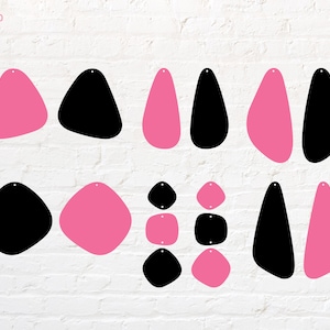 Soft Shape earring svg, png, dxf, eps, pdf