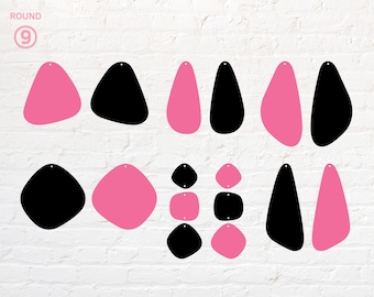Soft Shape earring svg, png, dxf, eps, pdf