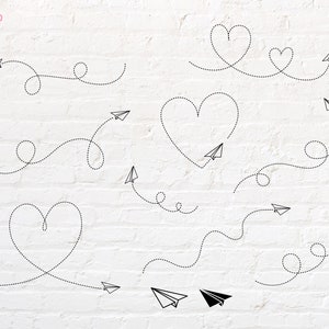 Linea di aeroplani di carta in formato svg, png, dxf, eps, pdf
