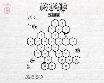 Honeycomb Mood Tracker, Honeycomb Journal, Printable Planner (Digital Download)