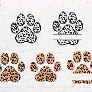 Luipaardprint poot svg, png, dxf, eps, pdf