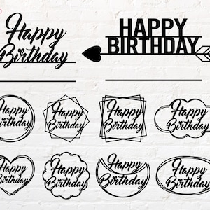 Cake Topper svg, png, dxf, eps, pdf
