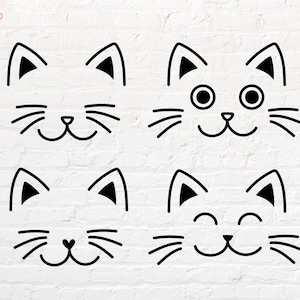 Faccia di gatto svg, png, dxf, eps, pdf