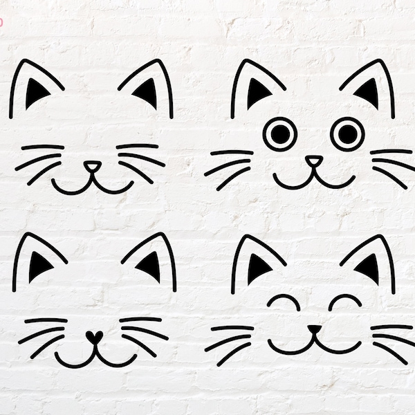 Cat Face svg, png, dxf, eps, pdf