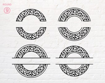 Leopard Print Circle svg, png, dxf, eps, pdf
