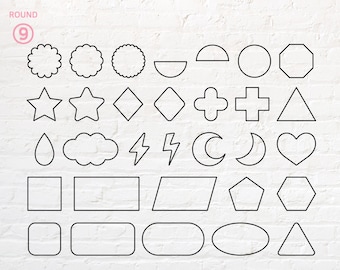 Shape outlines svg, png, dxf, eps, pdf
