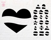 Shape Split Svg Png Dxf Eps Pdf - Etsy