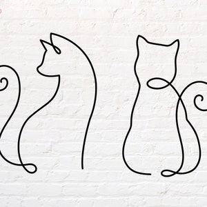 Contorno de gato svg, png, dxf, eps, pdf