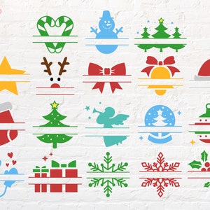 Nom de Noël divisé svg, png, dxf, eps, pdf