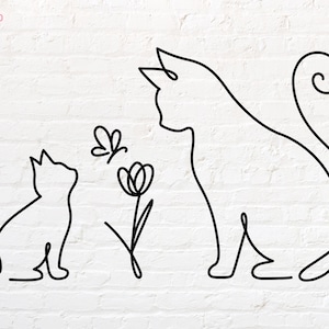 Contorno de gato svg, png, dxf, eps, pdf