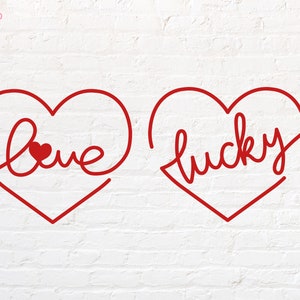 Heart svg, Luck Heart svg, png, dxf, eps, pdf