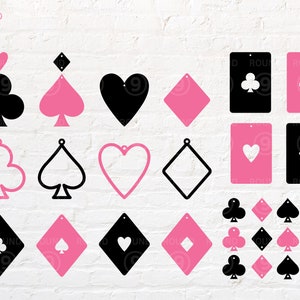 Pendiente de carta de póquer svg, png, dxf, eps, pdf