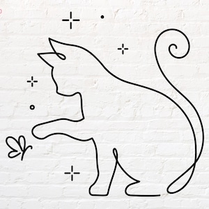 Contour de chat svg, png, dxf, eps, pdf