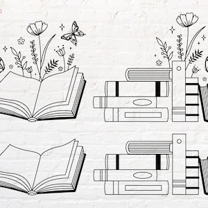 Bloemenboek svg, png, dxf, eps, pdf