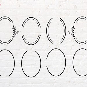 Oval outline svg, Oval split svg, png, dxf, eps, pdf