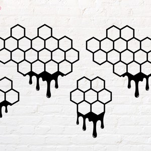 Dripping Honeycomb svg, png, dxf, eps, pdf