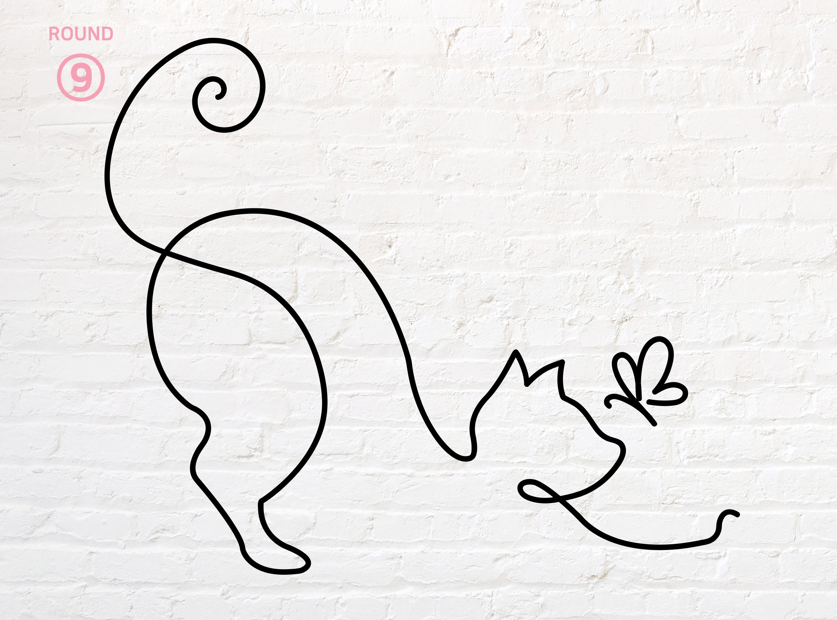 Cat with butterfly svg, png, dxf, eps, pdf