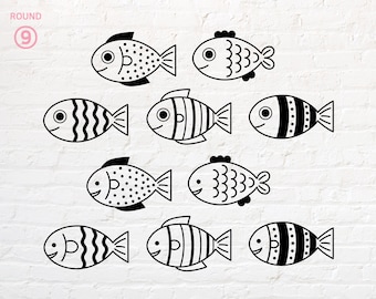 Fishes Outline svg, png, dxf, eps, pdf