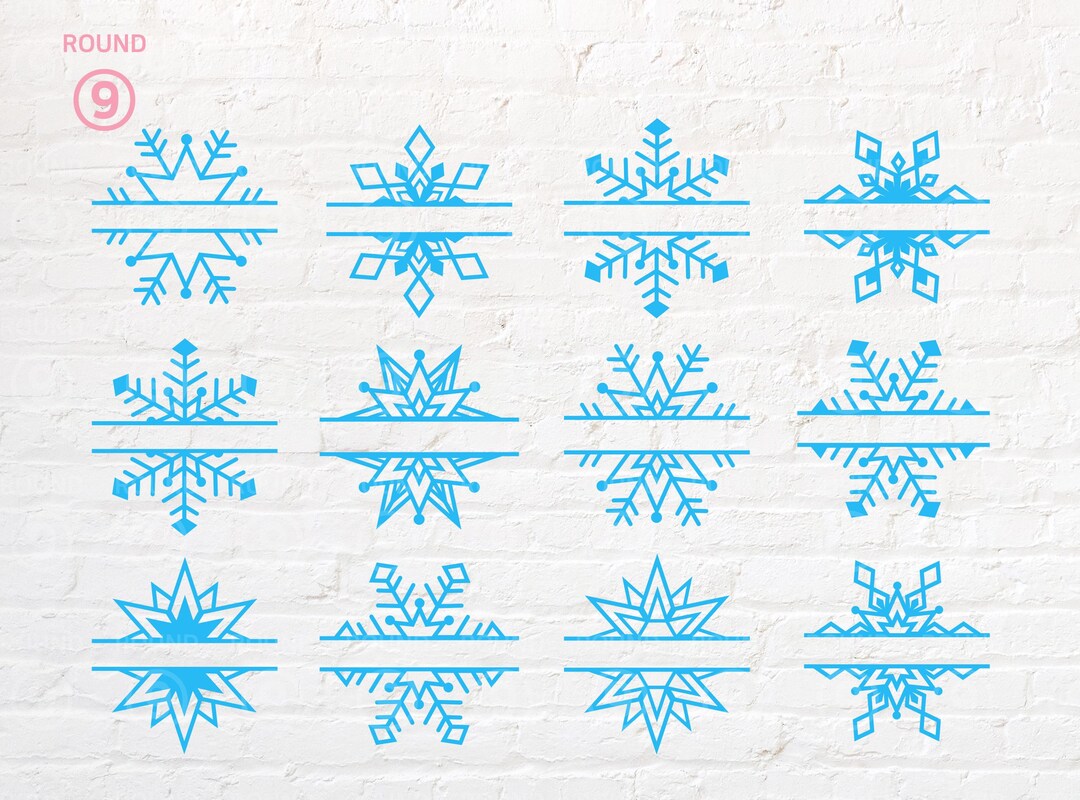 Snowflake Svg, Snowflake Split Svg, Png, Dxf, Eps, Pdf - Etsy