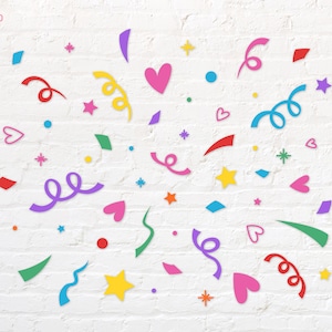 Confettis svg, png, dxf, eps, pdf