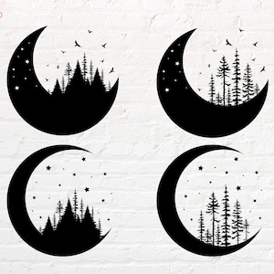 Foresta della Luna in formato svg, png, dxf, eps, pdf