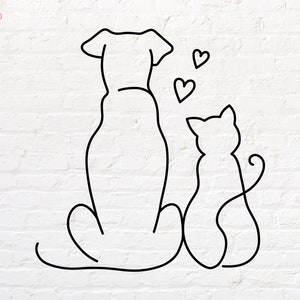 Overzicht hond en kat svg, png, dxf, eps, pdf
