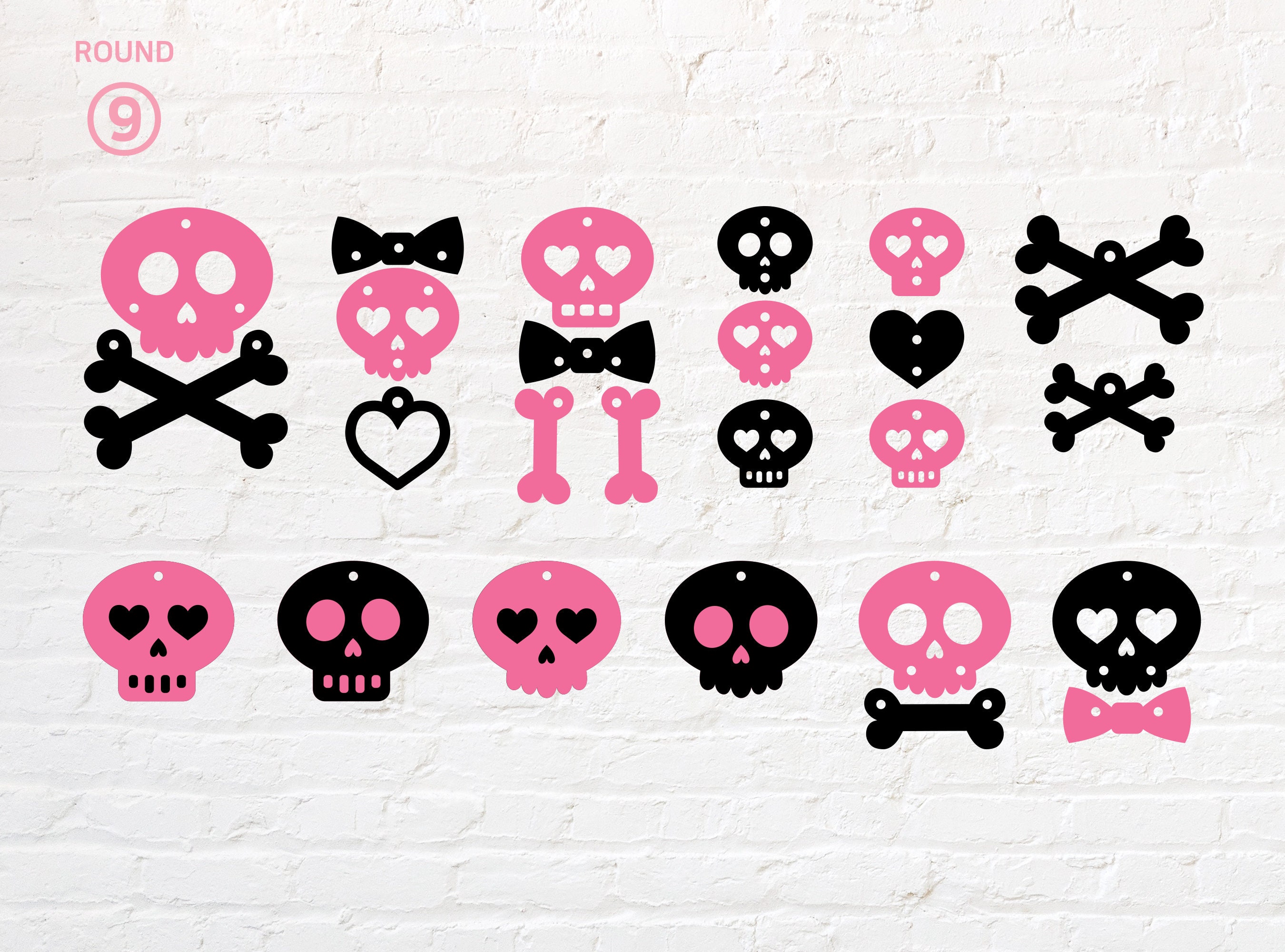 Skull Earring svg, png, dxf, eps, pdf