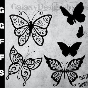 SVG MARIPOSAS Silueta, png, pdf, dxf, eps, Mariposas voladoras SVG, Mariposas Cortar Archivos, Bonita Silueta de Mariposa, Mariposa svg