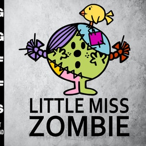 SVG Halloween ontwerp, png, pdf, dxf, eps, kleine Miss SVG, kleine Miss Zombie SVG, Kids Halloween Shirt SVG, Halloween Zombie SVG