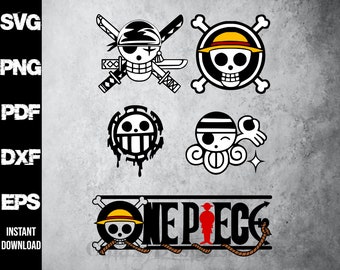 One Piece, Anime Bundle, One Piece Characters, Japanese SVG, PNG,EPS,  Unique design