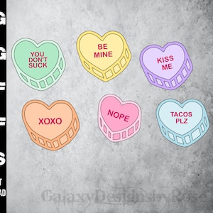 SVG Lustige Konversation Herzen, png, pdf, dxf, eps, XOXO Nein, Tacos plz, Küss mich Konversation Herz Süßigkeiten SVG glücklicher Valentinstag