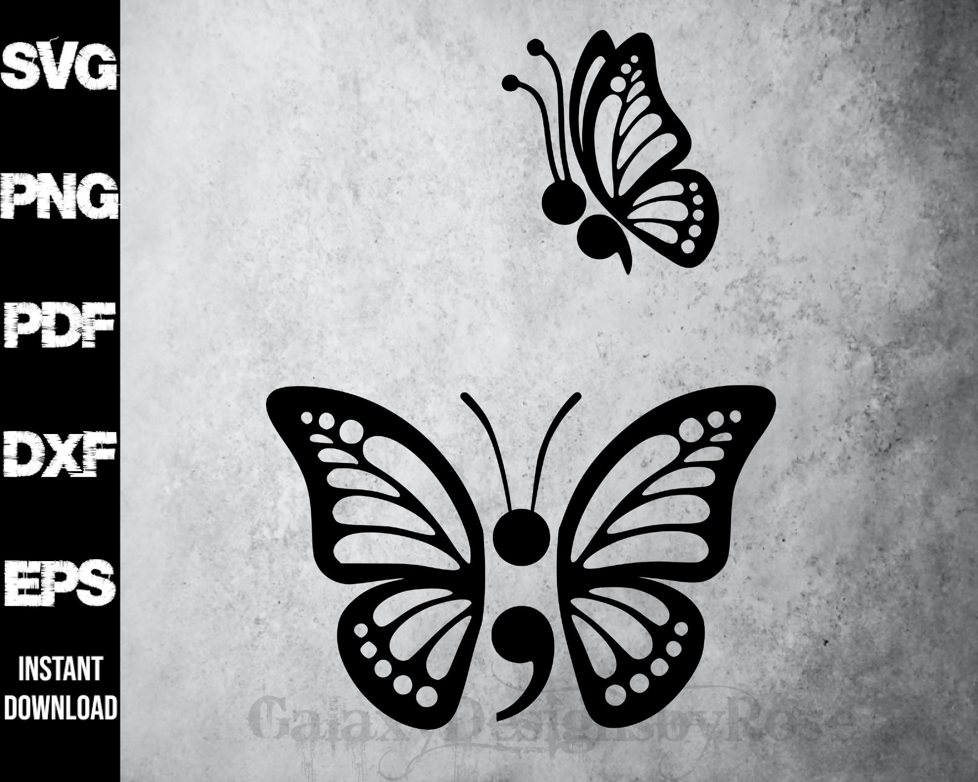 Ellie Tattoo / Butterfly SVG / DXF / PNG File Cutting File -  UK