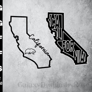 SVG État de Californie, png, pdf, dxf, eps, État de Californie, silhouette du contour de la Californie, contour de l'État des États-Unis, Californie Sticker