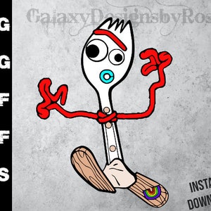 SVG FORKY Inspired png, pdf, dxf, eps, Toy Story Inspired Forky, Kid&#39;s Decal Shirt design, FORKY inspired S V G Shirt Vinyl Iron on